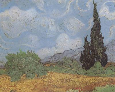 Wheat Field with Cypresses (nn04), Vincent Van Gogh